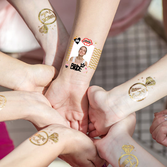 Funny Face Tattoos for Weddings, Birthdays, Bachelor & Bachelorette Parties - 2"x 2"