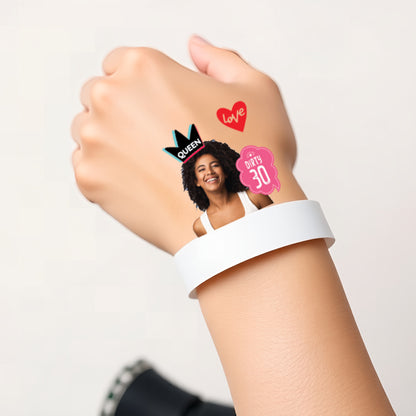 Funny Face Tattoos for Weddings, Birthdays, Bachelor & Bachelorette Parties - 2"x 2"