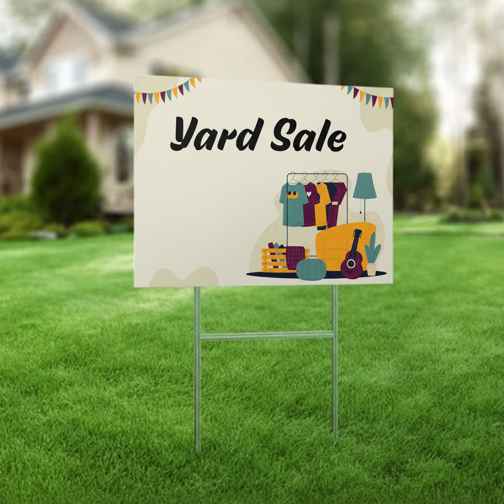 Custom Yard Sign with Metal Stakes